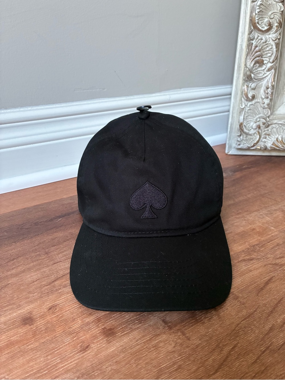 Kate Spade Black Spade Baseball Hat NWOT